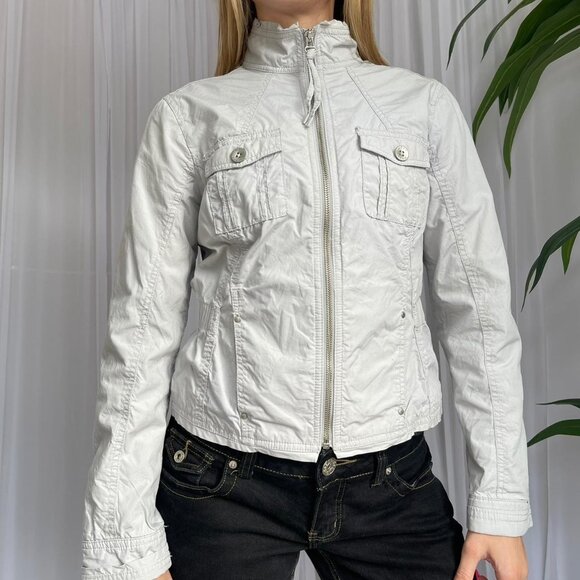 Mexx 90'S Lightweight Grey cargo Jacket - Picture 6 of 7